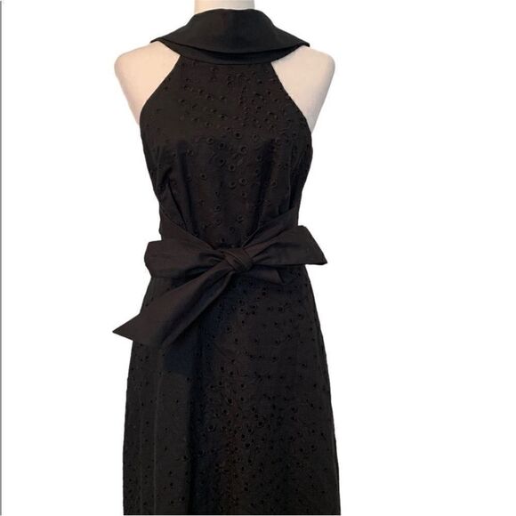 Acler Black Amber Halter Neck Front Tie Dress | Size 2   NWOT Black linen blend - Picture 10 of 12